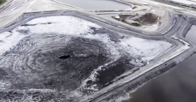 Florida, Florida sinkhole, sinkhole, wastewater, wastewater leak, Mosaic, contaminated water, aquifer, Florida aquifer, drinking water, Florida drinking water, water, fertilizer, groundwater, water issues