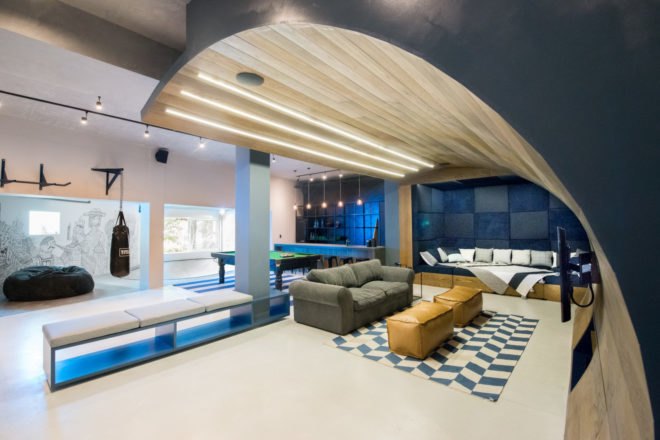 fresnaye man cave, urban man cave, man cave, inhouse brand architects, south african architecture, skate bowl, lounge design, man cave design