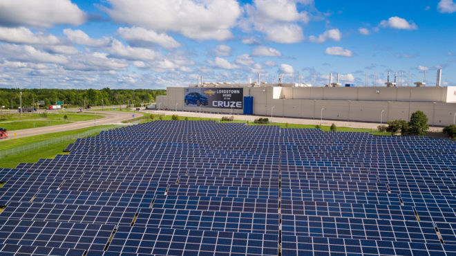 gm, general motors, renewable energy, solar power, wind power, landfill gas, electricity, clean energy, green car, green transportation