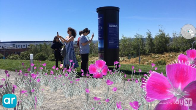 tamiko thiel, gardens of the anthropocene, seattle art museum, olympic sculpture park, futuristic plants, augmented reality, ar installation, climate change plants, global warming plants