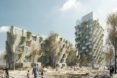 Hanging Gardens Tower by Studio LOKAL, residential tower farmers market, residential tower grow your own vegetables, Hanging Gardens Tower in Copenhagen,