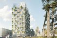 Hanging Gardens Tower by Studio LOKAL, residential tower farmers market, residential tower grow your own vegetables, Hanging Gardens Tower in Copenhagen,