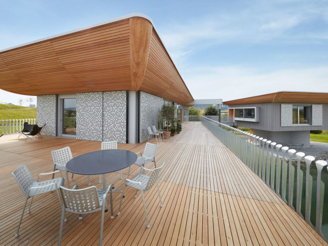 Haussicht, Haussicht by Alfredo Häberli, Alfredo Häberli, Baufritz, sustainable timber, sustainable design, sustainable home, prefab home, prefab house, prefabricated housing, model home, model house, case study home, case study house