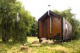 Hofer pavilion by Stal Collectief, Stal Collectief studio, experimental studio in Belgium, Hofer Pavilion in Belgium, movable pavilion on rails, experimental self-designed studio
