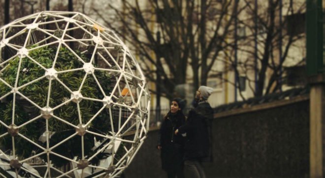 Hortum machina, Hortum machine B, Interactive Architecture Lab, University College London, Buckminster Fuller, geodesic dome, mobile ecosystem, autonomous garden, garden, botanical, London, robotics, electrodes,