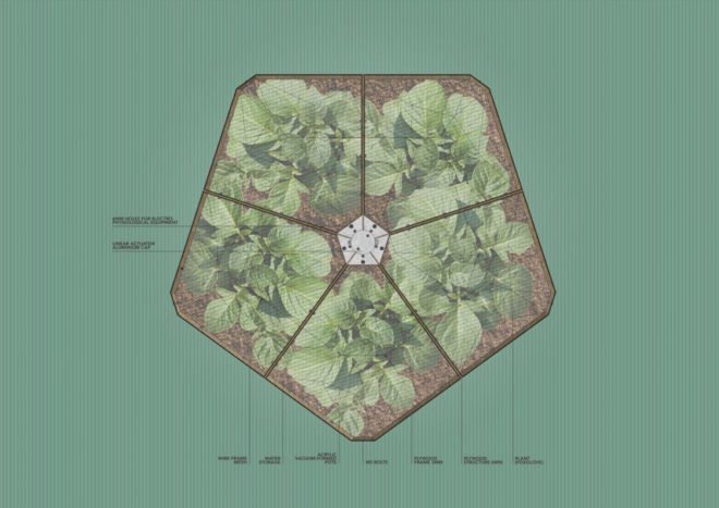Hortum machina, Hortum machine B, Interactive Architecture Lab, University College London, Buckminster Fuller, geodesic dome, mobile ecosystem, autonomous garden, garden, botanical, London, robotics, electrodes,
