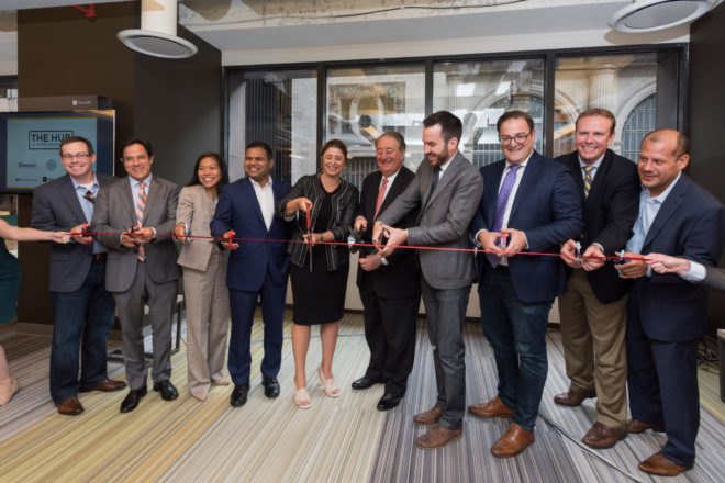the hub at grand central tech, grand central tech, New York City Economic Development Corporation, Milstein Properties, urban tech nyc, 335 Madison Avenue, coworking space, startup incubator, tech hub