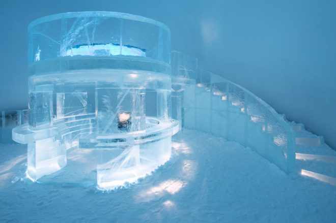 ICEHOTEL, ice hotel, sweden hotel, arctic circle, sustainable hotel, solar powered rooftop, solar powered hotel, year round ice hotel