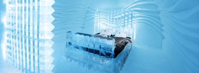 ICEHOTEL, ice hotel, sweden hotel, arctic circle, sustainable hotel, solar powered rooftop, solar powered hotel, year round ice hotel