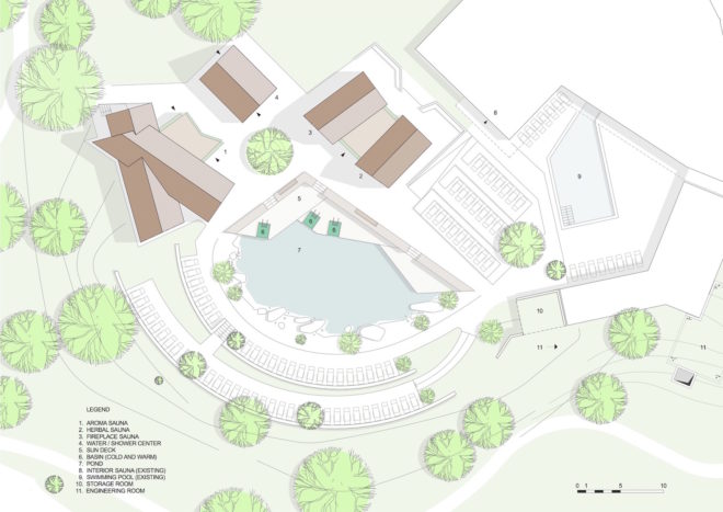 Jordanbad Sauna Village by Jeschke Architektur&Planung, sauna village, sauna in Biberach, concrete sauna, sauna powered by CHP,