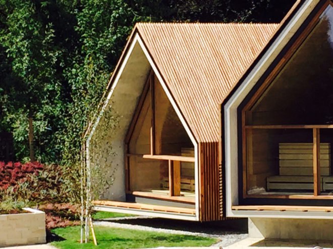 Jordanbad Sauna Village by Jeschke Architektur&Planung, sauna village, sauna in Biberach, concrete sauna, sauna powered by CHP,