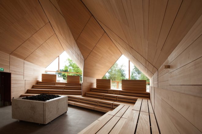 Jordanbad Sauna Village by Jeschke Architektur&Planung, sauna village, sauna in Biberach, concrete sauna, sauna powered by CHP,