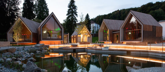 Jordanbad Sauna Village by Jeschke Architektur&Planung, sauna village, sauna in Biberach, concrete sauna, sauna powered by CHP,