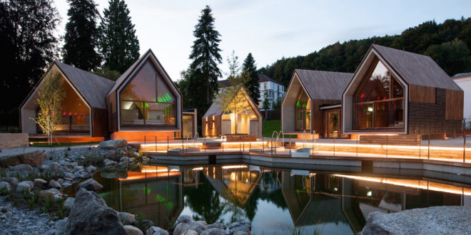 Jordanbad Sauna Village by Jeschke Architektur&Planung, sauna village, sauna in Biberach, concrete sauna, sauna powered by CHP,