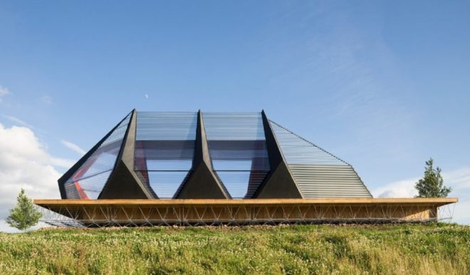 KAPKAR/ SF – P7S, temporary pavilion, corrugated steel, plywood, The Netherlands, Frank Havermans, green architecture, temporary structure