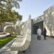 Kaplan Family Pavilion, City of Hope, research and treatment center, outdoor garden, LEED Platinum certification, pavilion, Belzberg Architects, medical center, green architecture, LEDs, LED lighting, concrete walls, drought-tolerant plant species