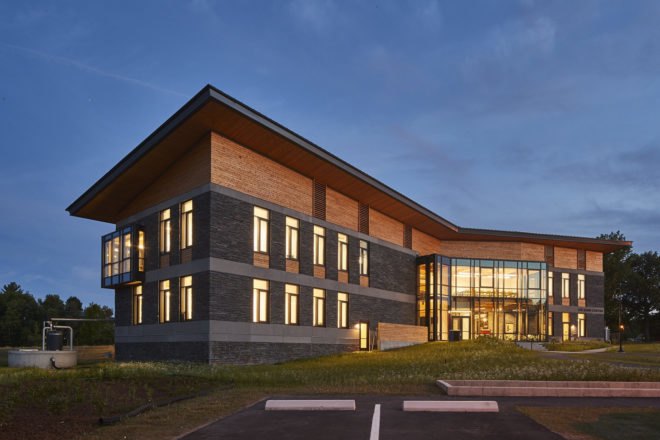 Kern Center, R.W. Kern Center, Hampshire College Kern Center, Hampshire College R.W. Kern Center, Hampshire College, Massachusetts, R.W. Kern Center by Bruner/Cott & Associates, Bruner/Cott & Associates, Bruner Cott, Living Building Challenge, solar power, rainwater harvesting, composting toilets, green building, sustainable building, green architecture, sustainable architecture, architecture, college center, college campus, sustainable college