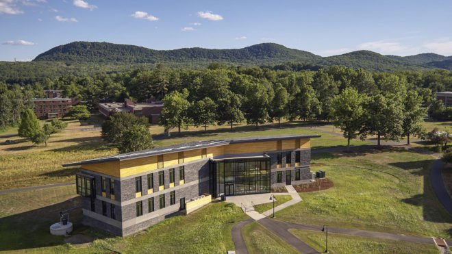 Kern Center, R.W. Kern Center, Hampshire College Kern Center, Hampshire College R.W. Kern Center, Hampshire College, Massachusetts, R.W. Kern Center by Bruner/Cott & Associates, Bruner/Cott & Associates, Bruner Cott, Living Building Challenge, solar power, rainwater harvesting, composting toilets, green building, sustainable building, green architecture, sustainable architecture, architecture, college center, college campus, sustainable college