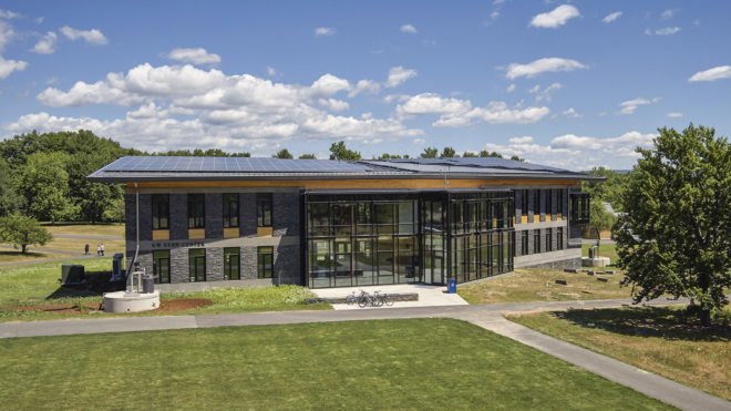 Kern Center, R.W. Kern Center, Hampshire College Kern Center, Hampshire College R.W. Kern Center, Hampshire College, Massachusetts, R.W. Kern Center by Bruner/Cott & Associates, Bruner/Cott & Associates, Bruner Cott, Living Building Challenge, solar power, rainwater harvesting, composting toilets, green building, sustainable building, green architecture, sustainable architecture, architecture, college center, college campus, sustainable college