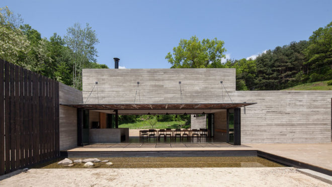 Korean Dandelion Farm, Archihood WXY, dandelions, South Korea, concrete, green retreat, courtyard, green architecture