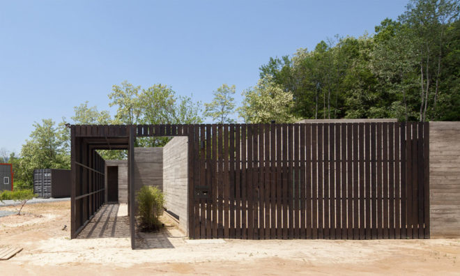 Korean Dandelion Farm, Archihood WXY, dandelions, South Korea, concrete, green retreat, courtyard, green architecture