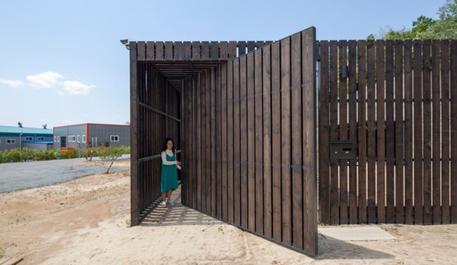 Korean Dandelion Farm, Archihood WXY, dandelions, South Korea, concrete, green retreat, courtyard, green architecture