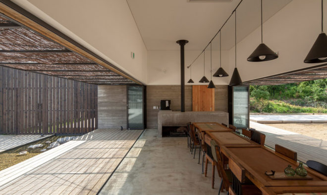 Korean Dandelion Farm, Archihood WXY, dandelions, South Korea, concrete, green retreat, courtyard, green architecture