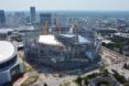 Mercedes-Benz Stadium by HOK, Mercedes-Benz Stadium LEED Platinum, solar powered Mercedes-Benz Stadium, Super Bowl LIII LEED Platinum, stadium design LEED Platinum