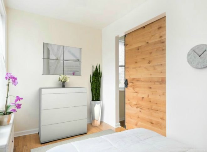 Murray Hill studio, murry hill apartments, nyc real estate, nyc condos murray hill, small spaces nyc, murray hill real estate, tiny spaces nyc, sliding barn doors, tiny space design, interior design, nyc apartment listings, small spaces, space saving tips