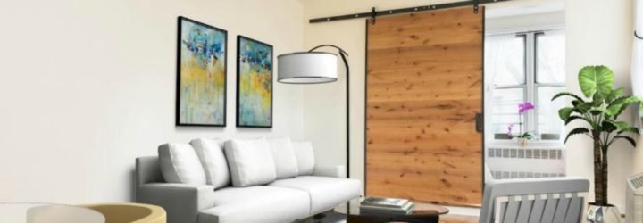 Murray Hill studio, murry hill apartments, nyc real estate, nyc condos murray hill, small spaces nyc, murray hill real estate, tiny spaces nyc, sliding barn doors, tiny space design, interior design, nyc apartment listings, small spaces, space saving tips