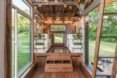 New Frontier Tiny Homes, charred cedar, Alpha Tiny House David Latimer, Zac Thomas, and Eddie Latimer, home on wheels, tiny house, vintage interiors,