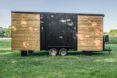 New Frontier Tiny Homes, charred cedar, Alpha Tiny House David Latimer, Zac Thomas, and Eddie Latimer, home on wheels, tiny house, vintage interiors,