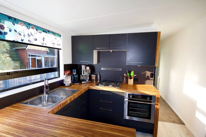 Park Homes, Papa #1, Papa #1 by Park Homes, New Zealand, small home, small homes, small house, small houses, starter home, starter homes, starter house, starter houses, passive design, passive home, passive house, earthquake resilient, earthquake resilient home, earthquake resilient house, kitchen
