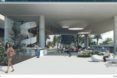 Tel Aviv University, Lorry Lokey building, green building Israel, green building Tel Aviv University, Gottesman-Szelcman Architecture, outdoor ground floor, landscaped ground floor, green college design, green university design,