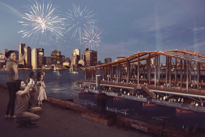 paul lukez architecture, floating bridge, boston, Northern Avenue Bridge, mayor Martin J. Walsh, Boston Society of Architects, adaptive reuse