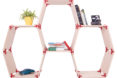 PlayWood, Stefano Guerrieri, modular furniture, furniture, DIY furniture, boards, connectors, chairs, chair, desks, desk, table, tables, shelves, shelf, bookcases, bookcase, eco-friendly furniture, sustainable furniture, recyclable materials, Bee Bookcase