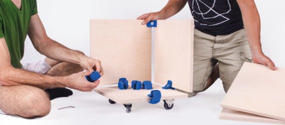 PlayWood, Stefano Guerrieri, modular furniture, furniture, DIY furniture, boards, connectors, chairs, chair, desks, desk, table, tables, shelves, shelf, bookcases, bookcase, eco-friendly furniture, sustainable furniture, recyclable materials