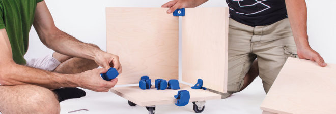 PlayWood, Stefano Guerrieri, modular furniture, furniture, DIY furniture, boards, connectors, chairs, chair, desks, desk, table, tables, shelves, shelf, bookcases, bookcase, eco-friendly furniture, sustainable furniture, recyclable materials