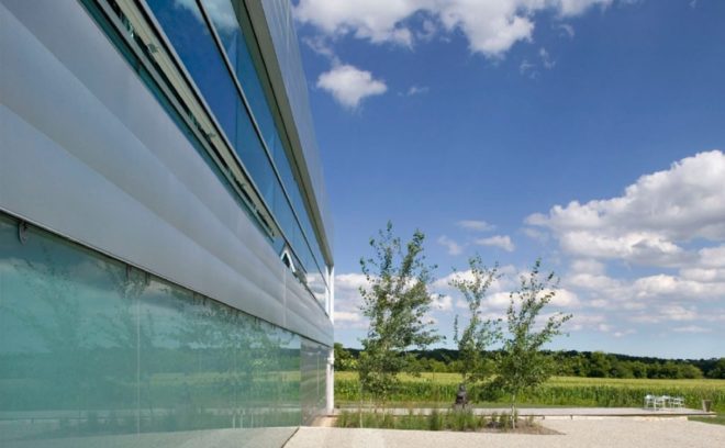 Prairie House, zinc cladding, galvanized zinc, Wisconsin, Wendell Burnette Architects, rooftop observatory, astronomer, green architecture, natural light, sheltered terrace