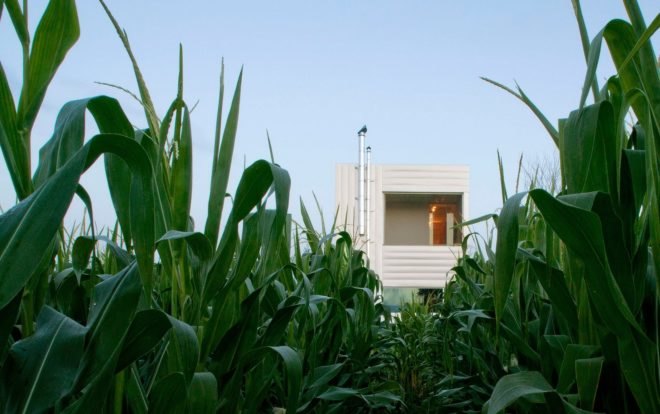 Prairie House, zinc cladding, galvanized zinc, Wisconsin, Wendell Burnette Architects, rooftop observatory, astronomer, green architecture, natural light, sheltered terrace