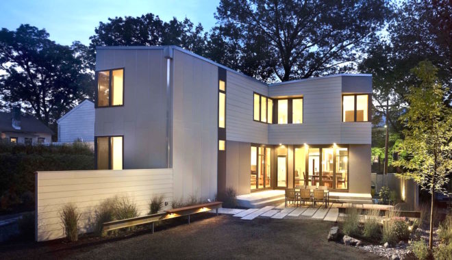 Quarry Street House by Marina Rubina, modular architecture in Princeton, house installed in one day, prefab architecture in Princeton, LEED Gold prefab architecture