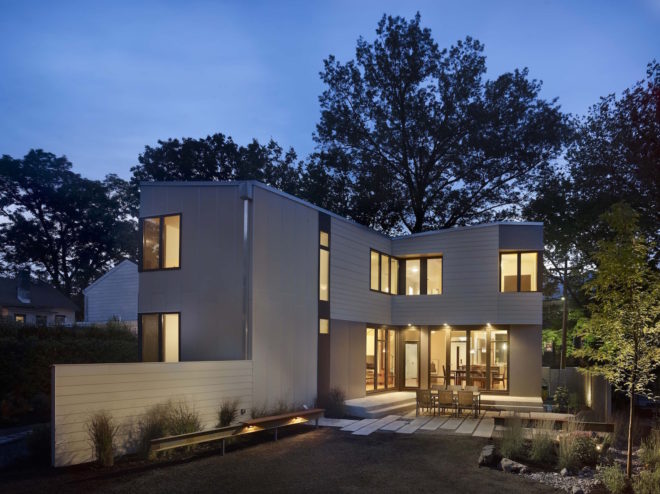 Quarry Street House by Marina Rubina, modular architecture in Princeton, house installed in one day, prefab architecture in Princeton, LEED Gold prefab architecture