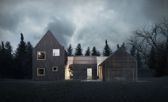 KAVA Architects, Scandinavian architecture, minimalist house, winter garden, pitched roof, Copenhagen, swimming pool, green architecture, gallery