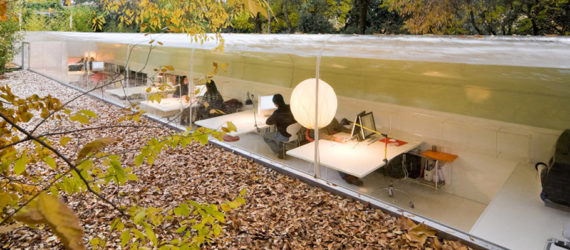 green design, eco design, sustainable design, Iwan Baan, Selgas Cano, Submerged building, natural light, Madrid