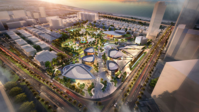Sheikha Fatima Bint Mubarak Park, Benoy, urban park, Abu Dhabi, urban forest, Khalidya Ladies Park, urban renovation, green architecture, co-working space, urban design