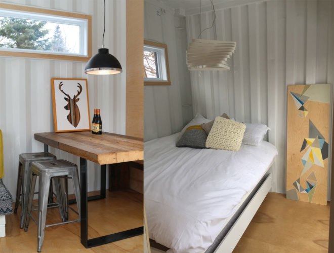 Cargotecture house by LOKI Homes, recycled shipping container house, shipping container house by LOKI, Quebec shipping container house, mobile architecture by LOKI Homes, LOKI Homes model house