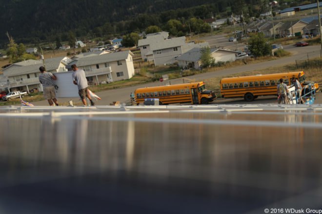 largest community-owned solar power installation in British Columbia, Lower Nicola Indian Band sustainable energy, Lower Nicola Indian Band solar energy, Lower Nicola Indian Band School Gym, Lower Nicola Indian Band and W Dusk Energy Group