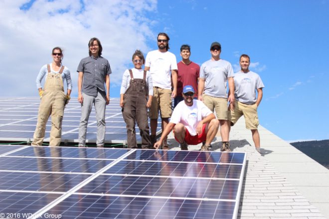 largest community-owned solar power installation in British Columbia, Lower Nicola Indian Band sustainable energy, Lower Nicola Indian Band solar energy, Lower Nicola Indian Band School Gym, Lower Nicola Indian Band and W Dusk Energy Group