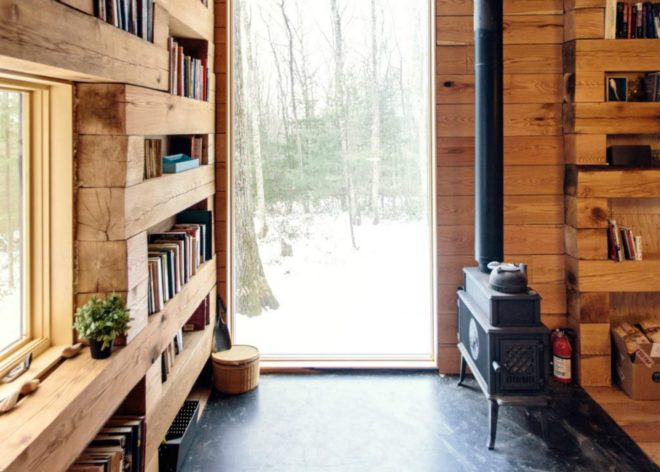 Studio Padron, Studio Padron Library Cabin, Hemmelig Rom, cabin design, readers cabin, she sheds, new york cabins, Hemmelig Rom library, repurposed building materials, wooden cabins, log cabin design, reading nooks, library design, update new york cabins