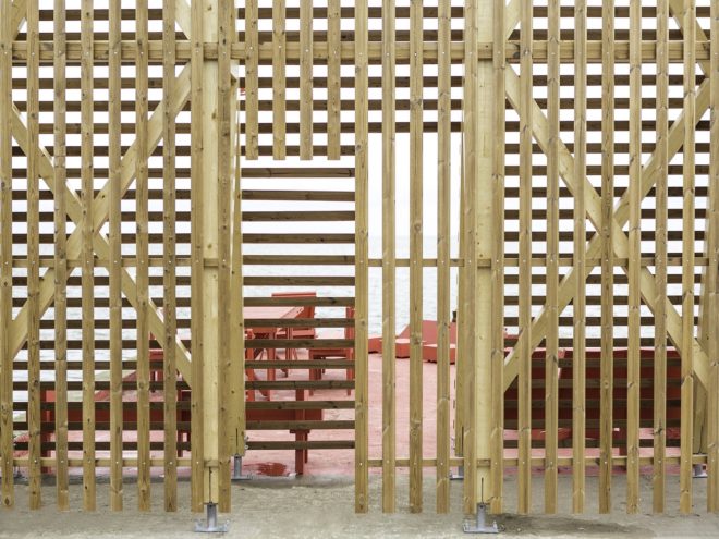 The Living Boom by European Architecture Students Assembly, The Living Boom in Nida, Nida art installation, outdoor public living room